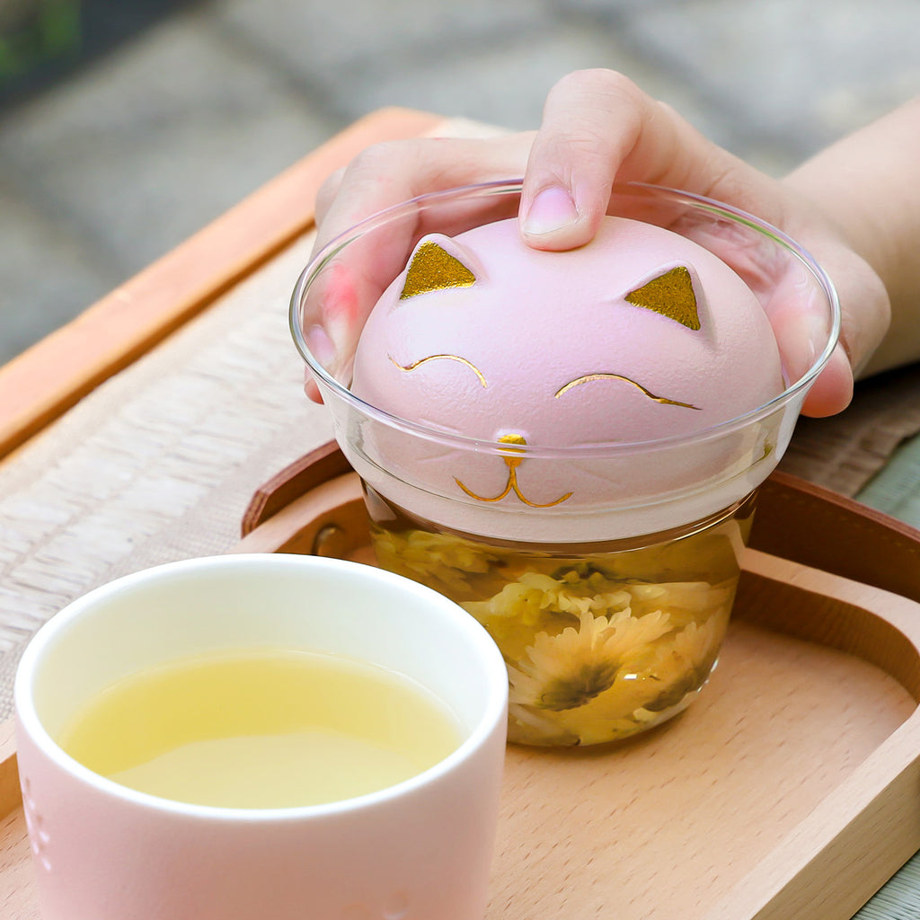 Blissful Kitty Travel Tea Set 6