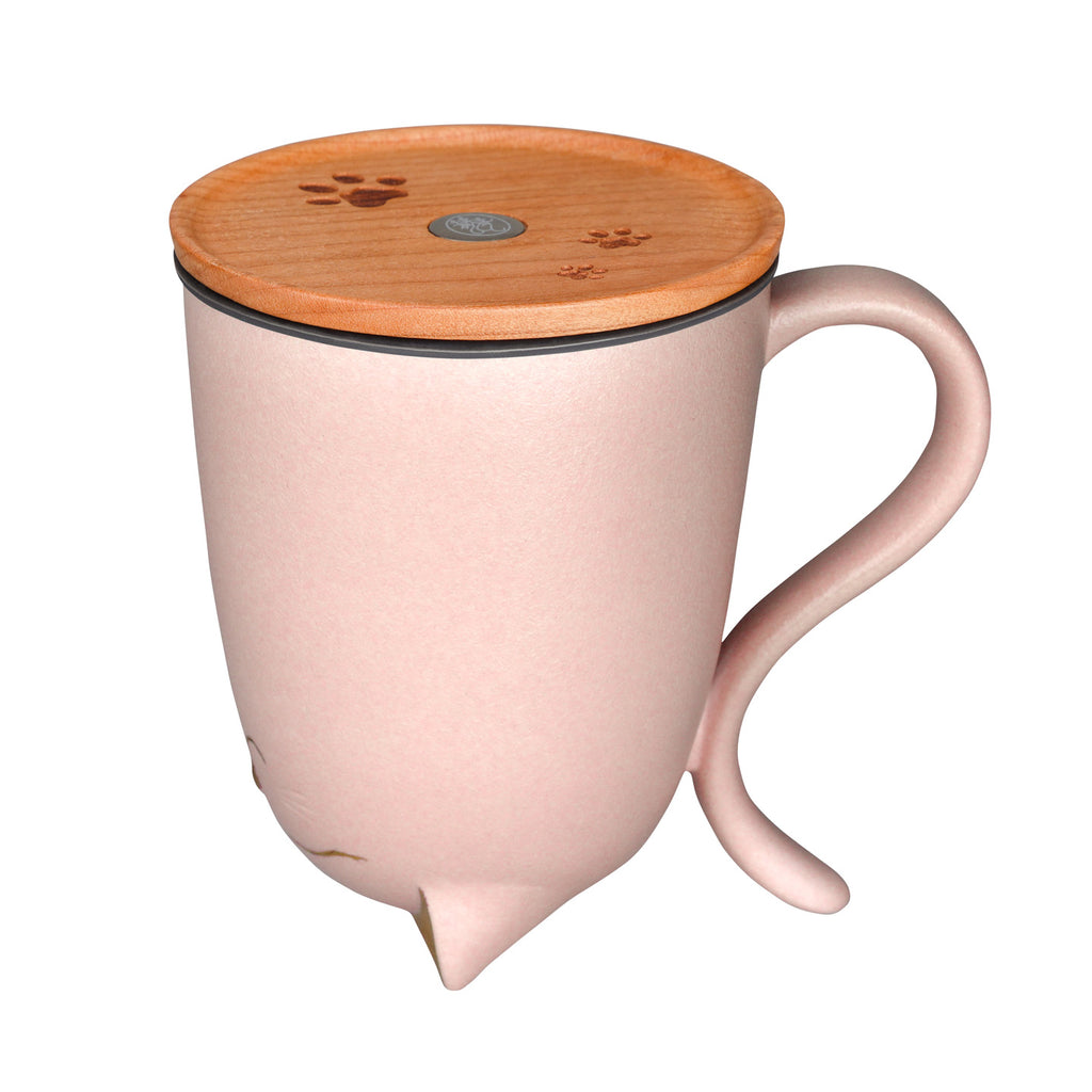 Cat Coffee Mug-Blissful Kitty pink 1