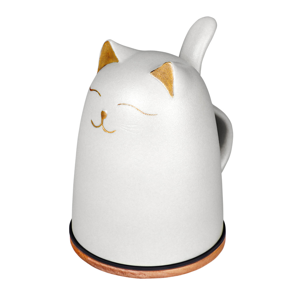 Cat Coffee Mug-Blissful Kitty white