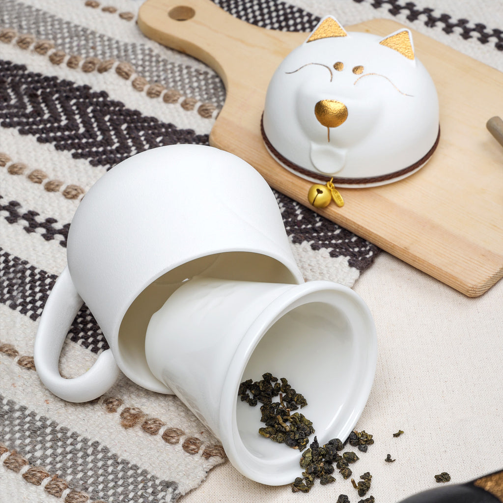 Ceramic Tea Mug-Shibawoof Infuser Mug 2