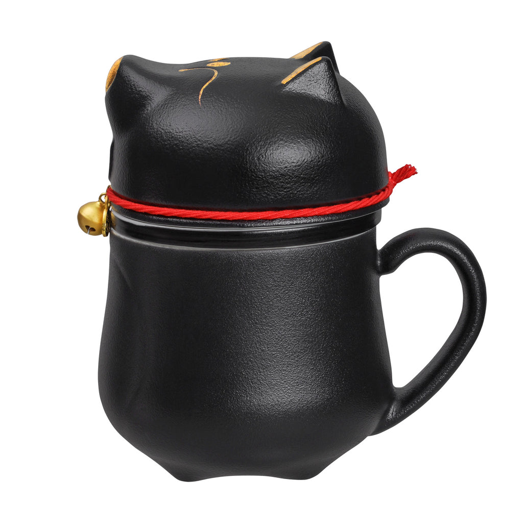 Ceramic Tea Mug-Shibawoof Infuser Mug black01