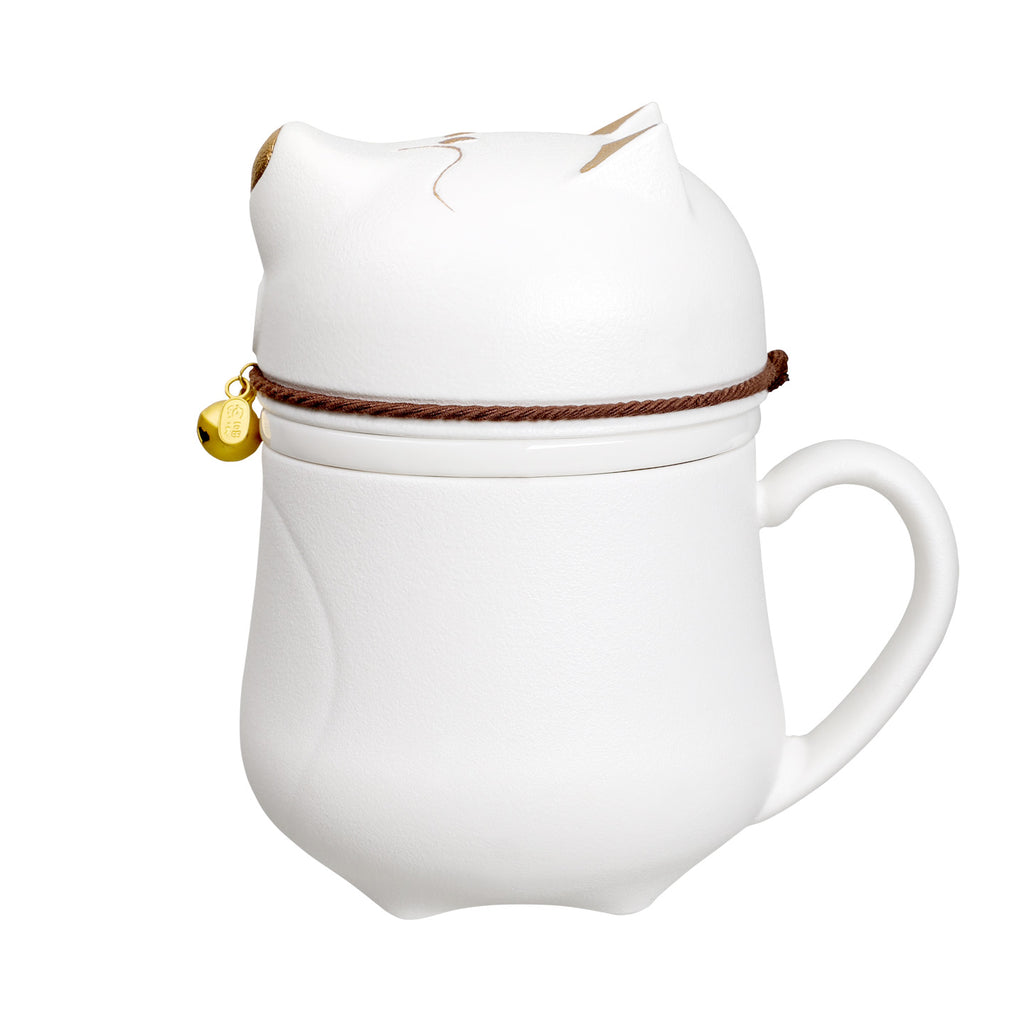 Ceramic Tea Mug-Shibawoof Infuser Mug white01