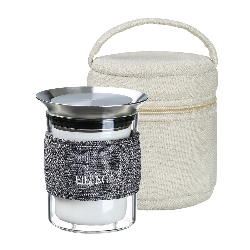 Travel Tea Set-Tea Life 360 with Bag grey