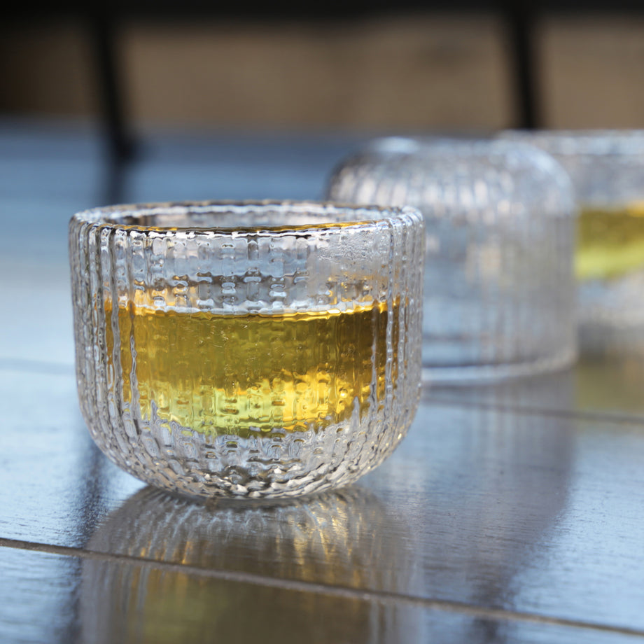 Glass Tea Cup Set - Silver Lining Double Wall Glass Cup – EILONG®