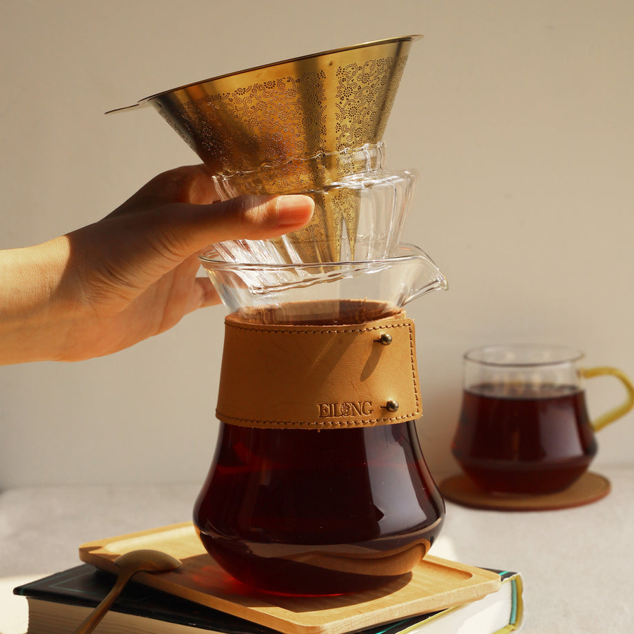 Colorful Glass Coffee Pour Over coffee Dripper pot Slow Coffee