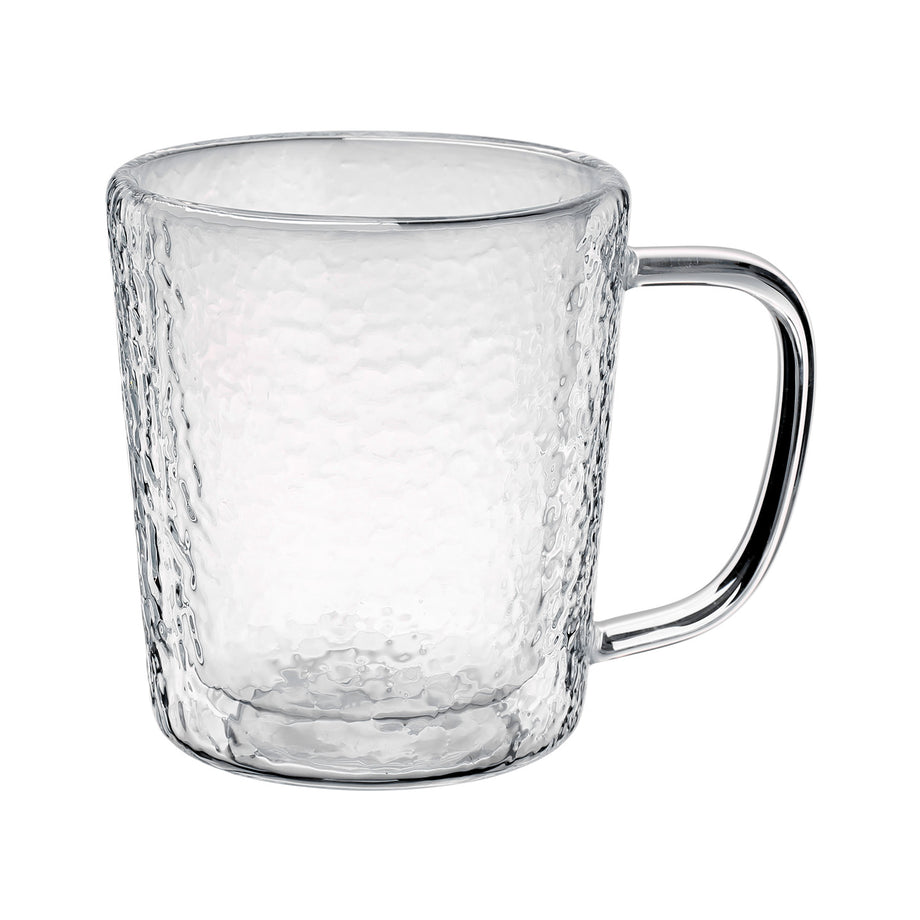 250ml Double Wall Glass Cups Handle Heat Resistant Transparent Wall Glass  Mugs